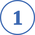 Number one in blue circle