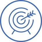 Archery target with arrow