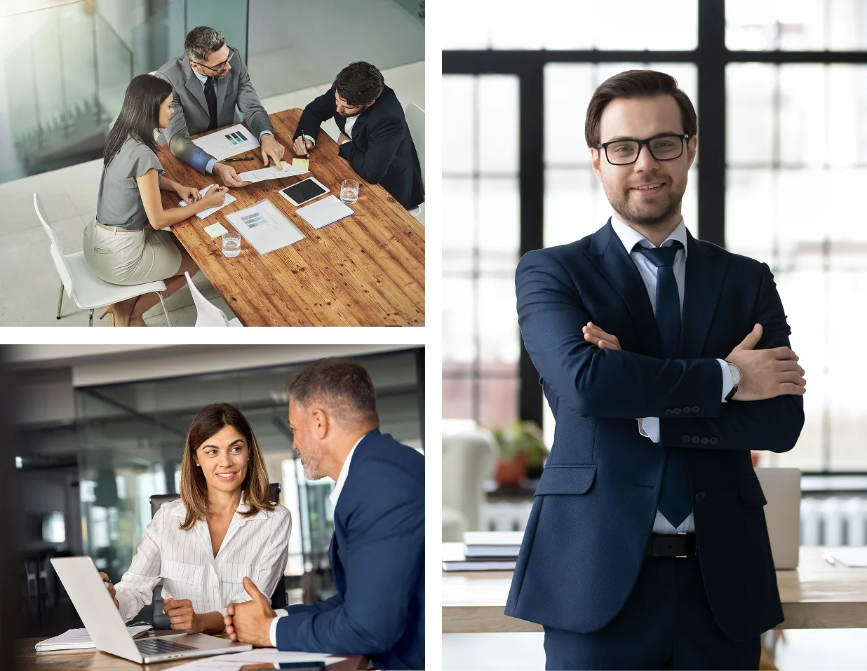 Business team meeting around table
