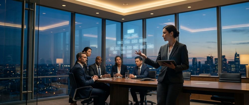 Business meeting in modern office